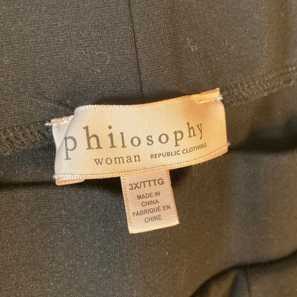 Philosophy womens pull on black pants - Picture 2 of 10
